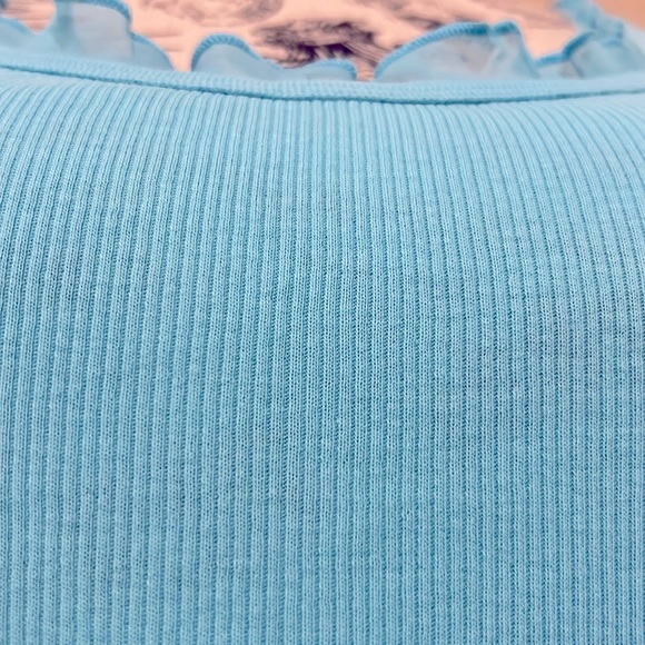 Old Navy Blue Ribbed Cotton Tank Top - Picture 5 of 7